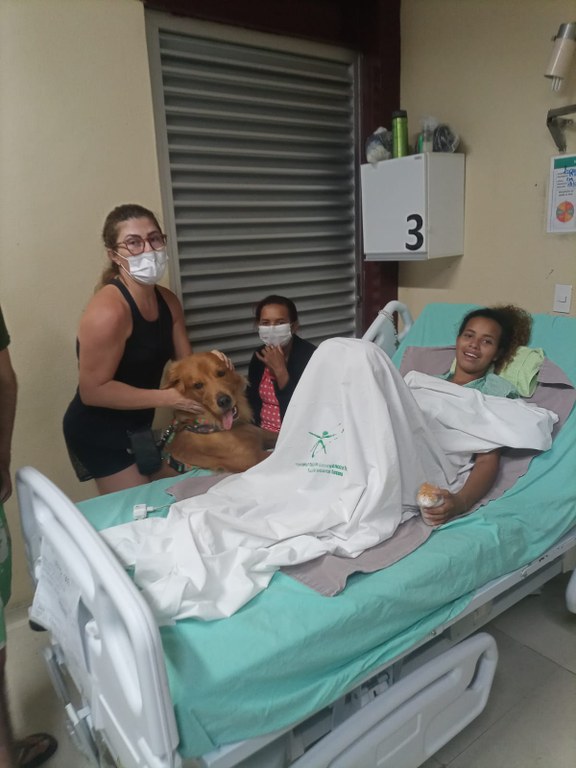 Cãoterapia no Hospital de Trauma